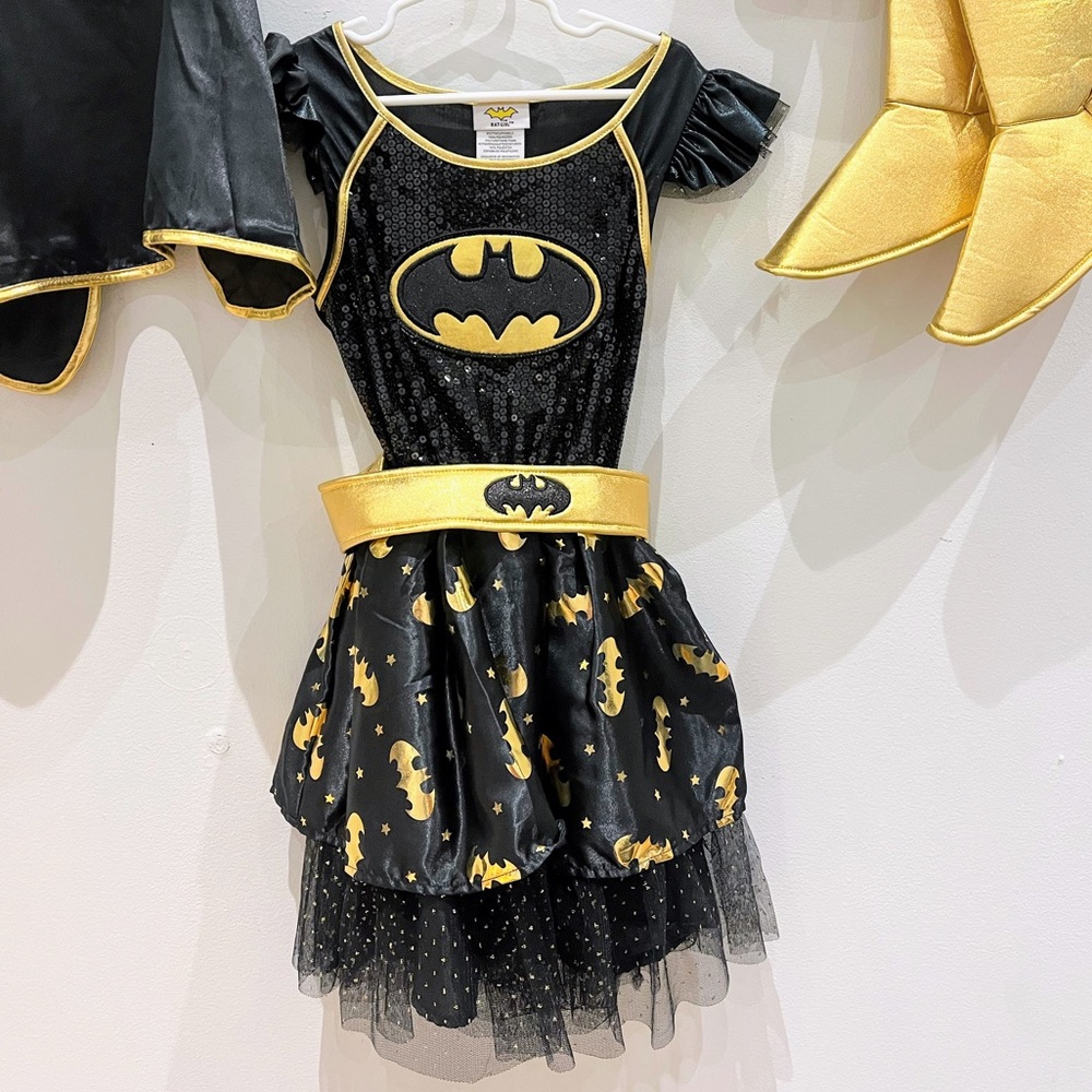 Batgirl Halloween Costume Tutu Play Batman all accessories Girls Medium 7/8